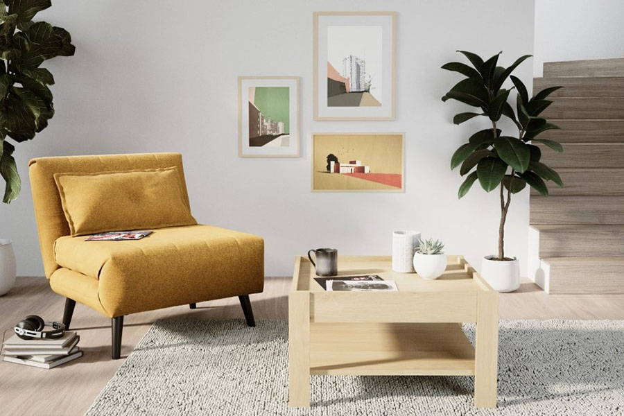 Sofa đơn có kích thước nhỏ gọn và tiện lợi.