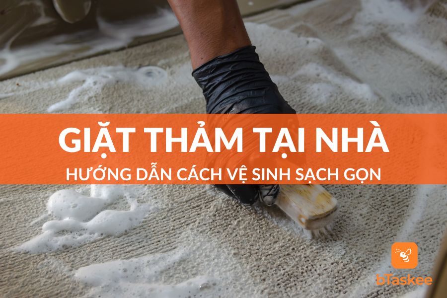 Cách giặt thảm tại n hà đơn giản