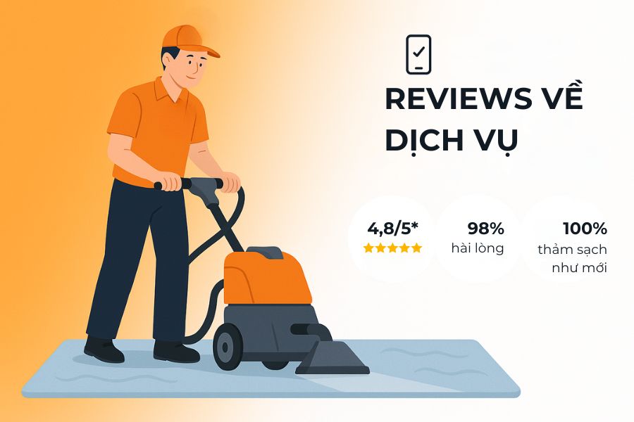 Khách hàng đều đánh giá cao về tính chuyên nghiệp của dịch vụ giặt thảm Kubet.