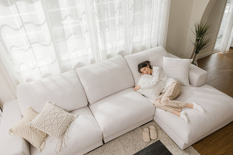 Dòng sofa góc L ngày càng được nhiều người ưa chuộng.