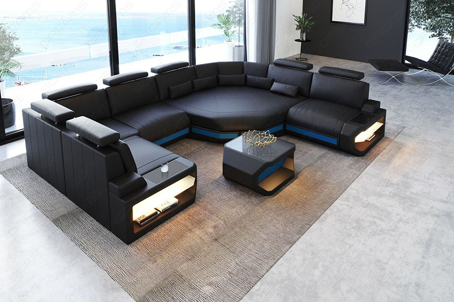 Mẫu sofa chữ U thiết kế hiện đại và thời thượng.