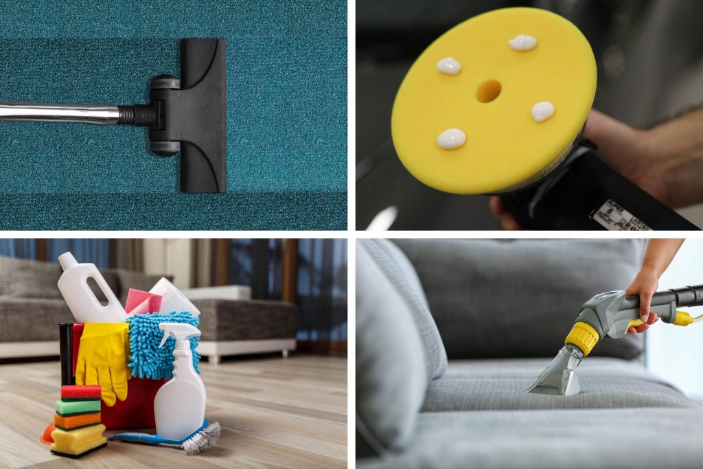 Trang thiết bị hiện đại và chuyên nghiệp để giặt sofa tại nhà.